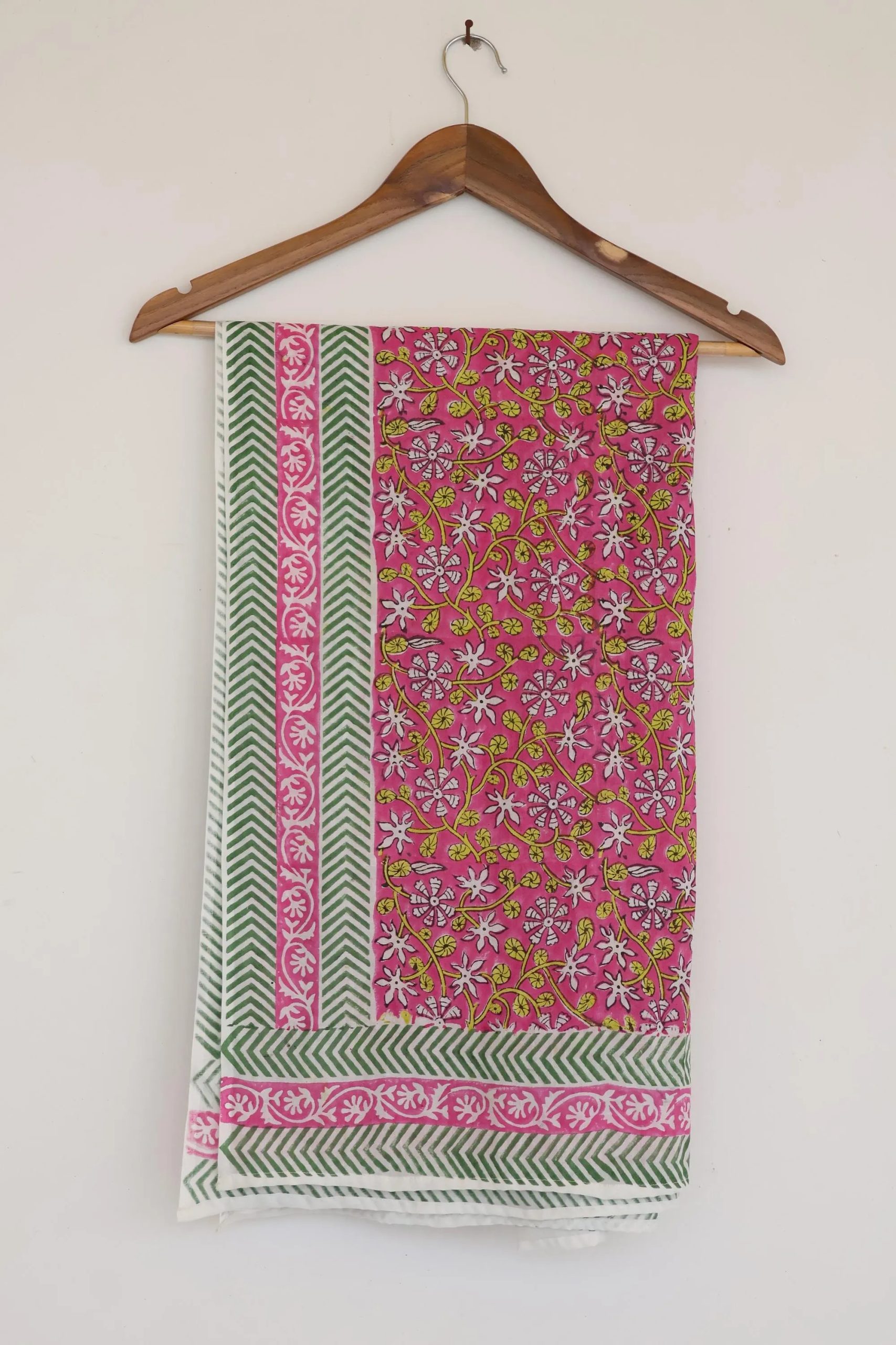 Lightweight pink floral cotton beach tulle skirt - Image 2